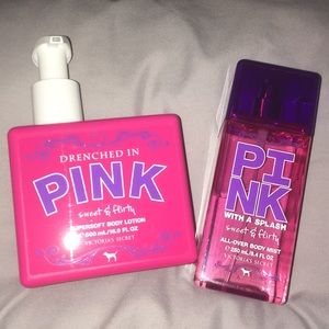 Pink Body Lotion and Body Mist.